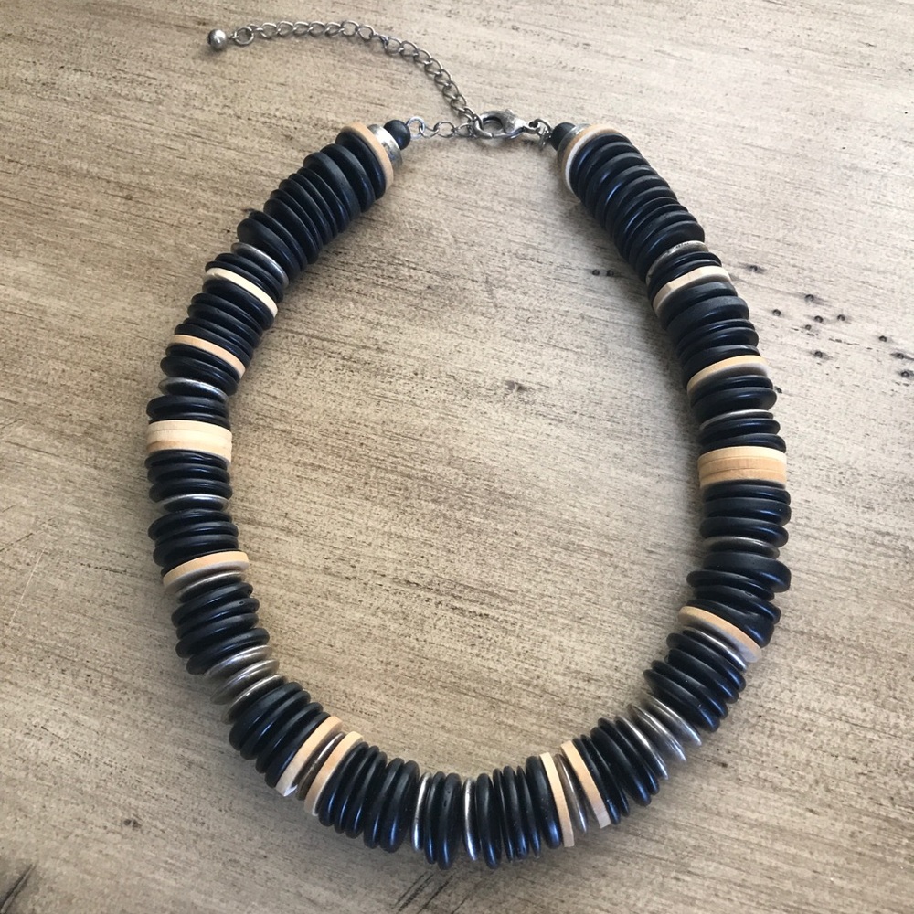 Chico’s Wood Bead Statement Necklace